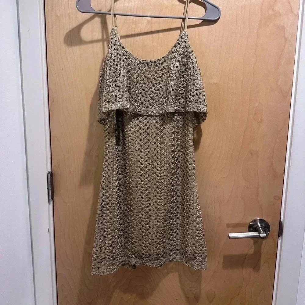 Vintage Mimi Chica Beige Lace Dress (Size XS)